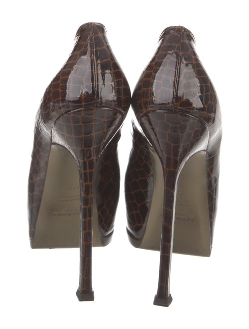Yves Saint Laurent Patent Leather Animal Print Pumps