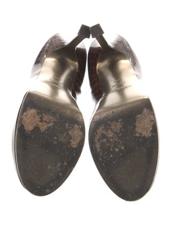 Yves Saint Laurent Patent Leather Animal Print Pumps