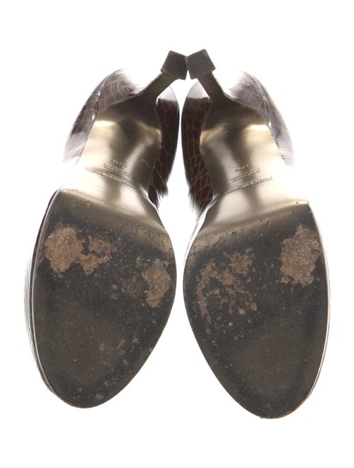 Yves Saint Laurent Patent Leather Animal Print Pumps