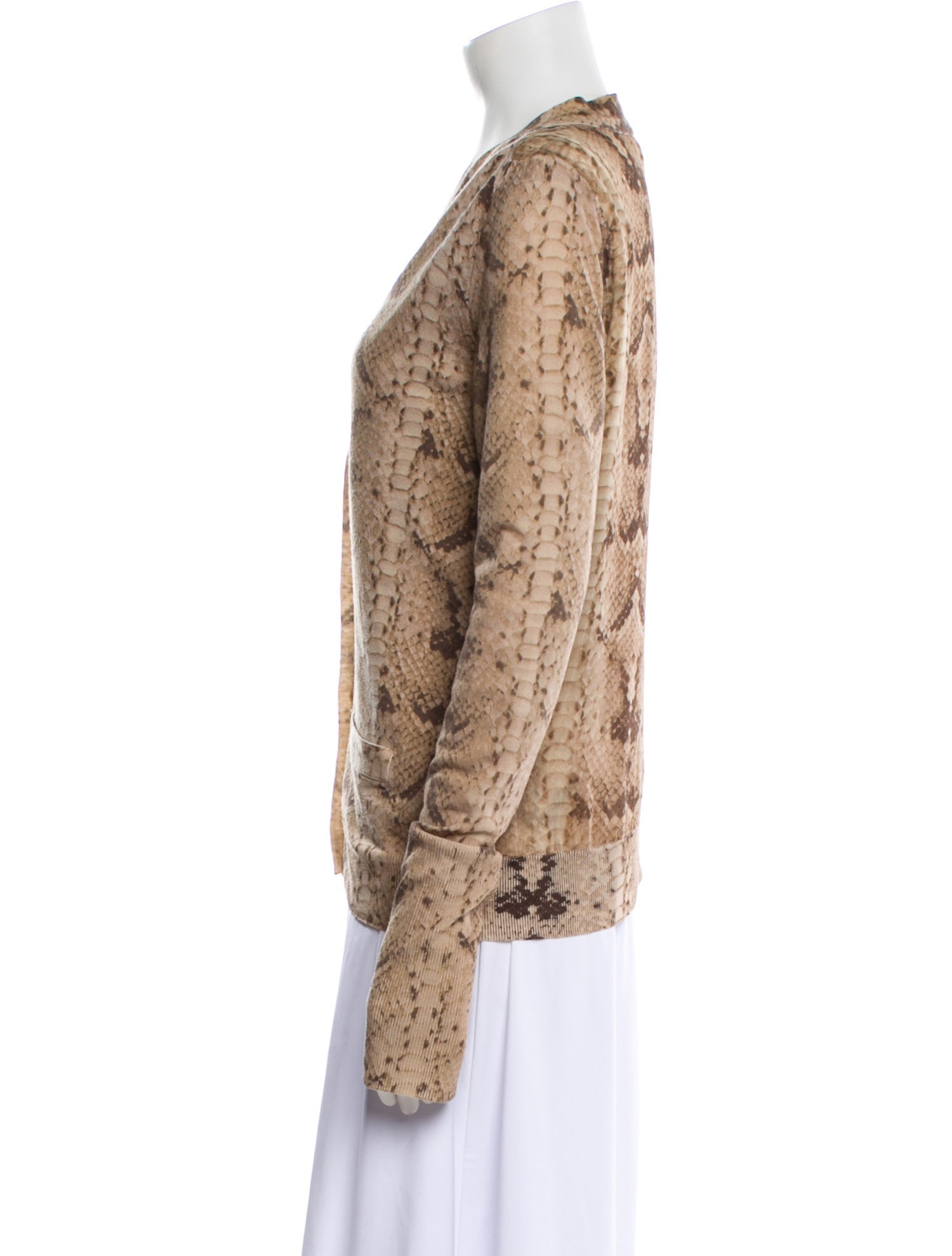Yves Saint Laurent Wool Animal Print Sweater