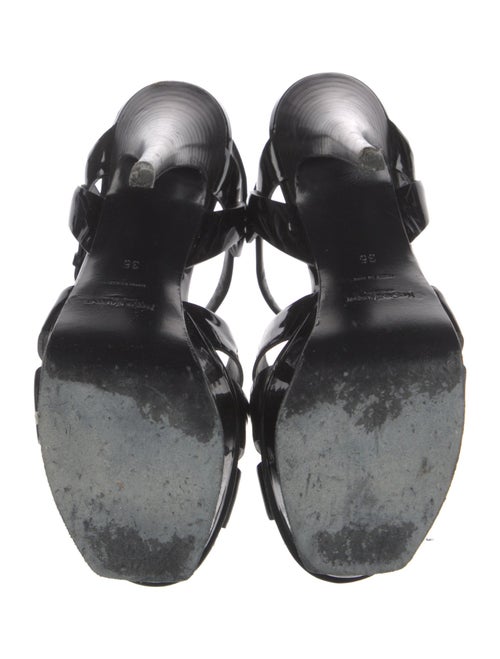 Yves Saint Laurent Patent Leather T-Strap Sandals
