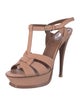 Yves Saint Laurent Leather T-Strap Sandals