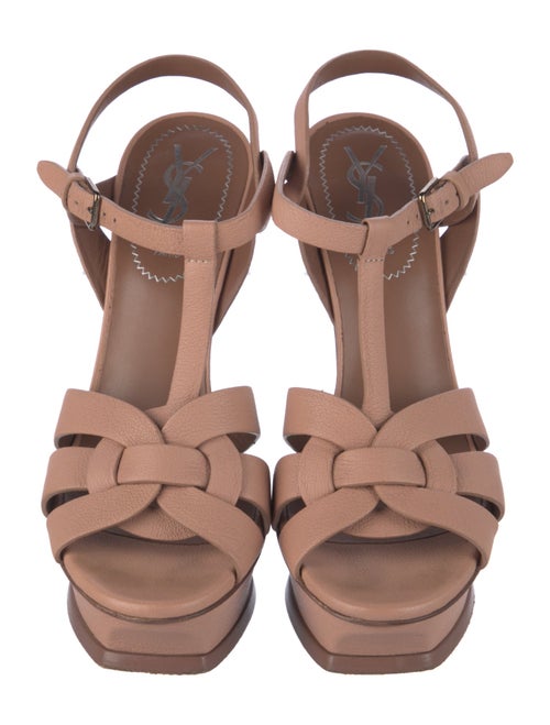 Yves Saint Laurent Leather T-Strap Sandals