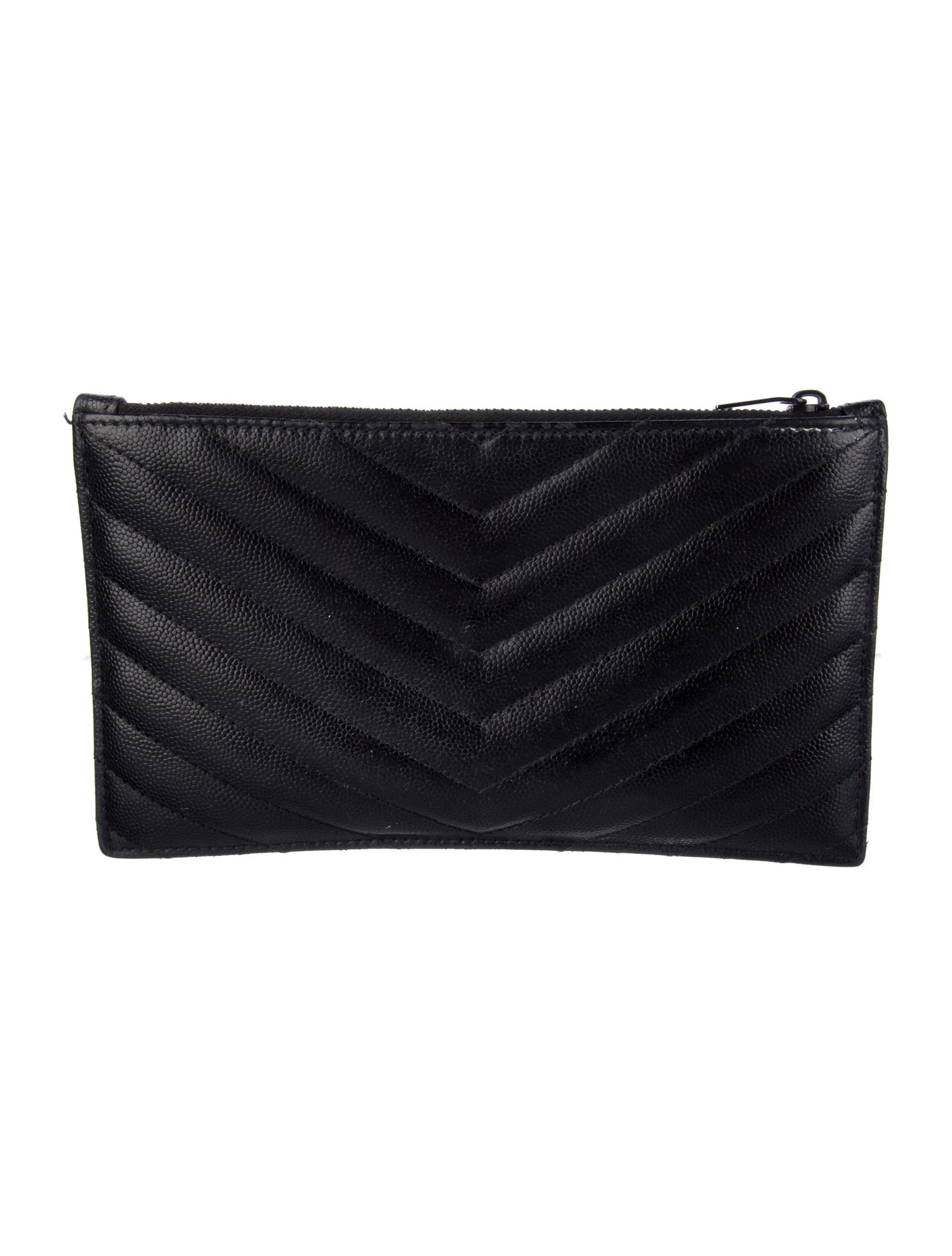 Yves Saint Laurent Quilted Pattern Leather Wallet