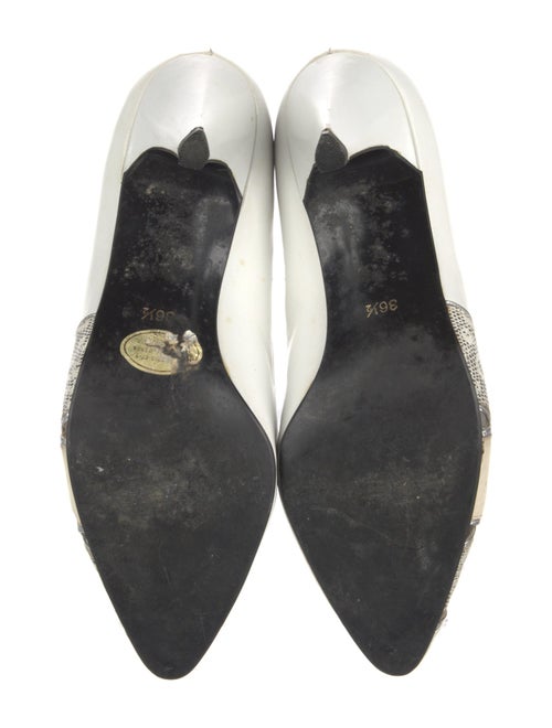 Yves Saint Laurent Leather Colorblock Pattern Pumps