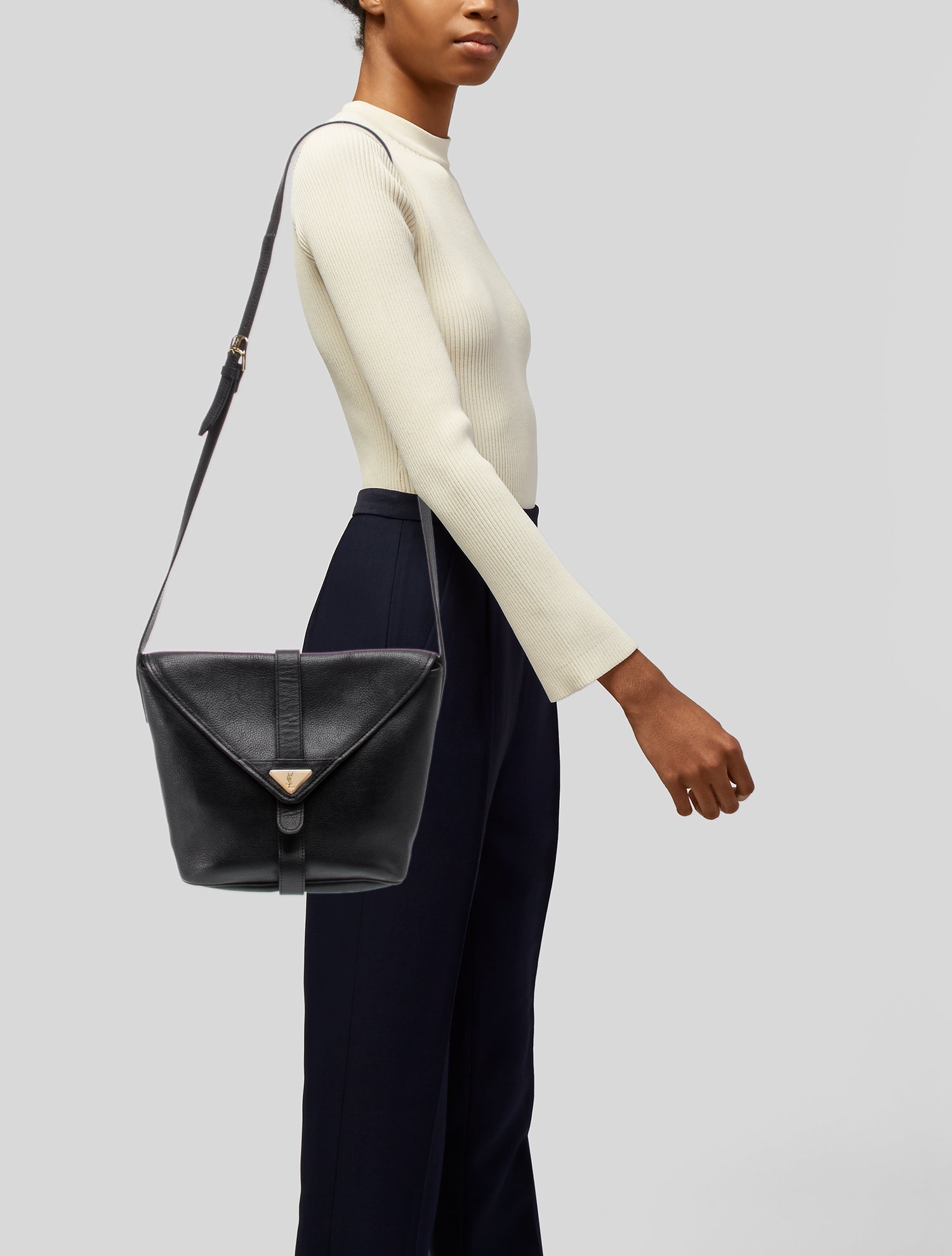 Yves Saint Laurent Leather Messenger Bag