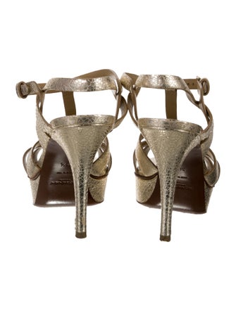 Yves Saint Laurent Leather T-Strap Sandals