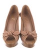 Yves Saint Laurent Patent Leather Bow Accents Pumps
