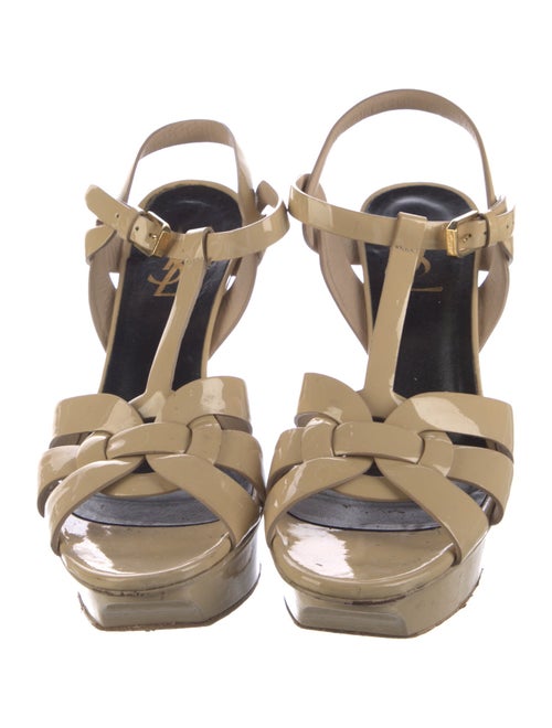 Yves Saint Laurent Patent Leather T-Strap Pumps
