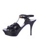 Yves Saint Laurent Patent Leather T-Strap Sandals