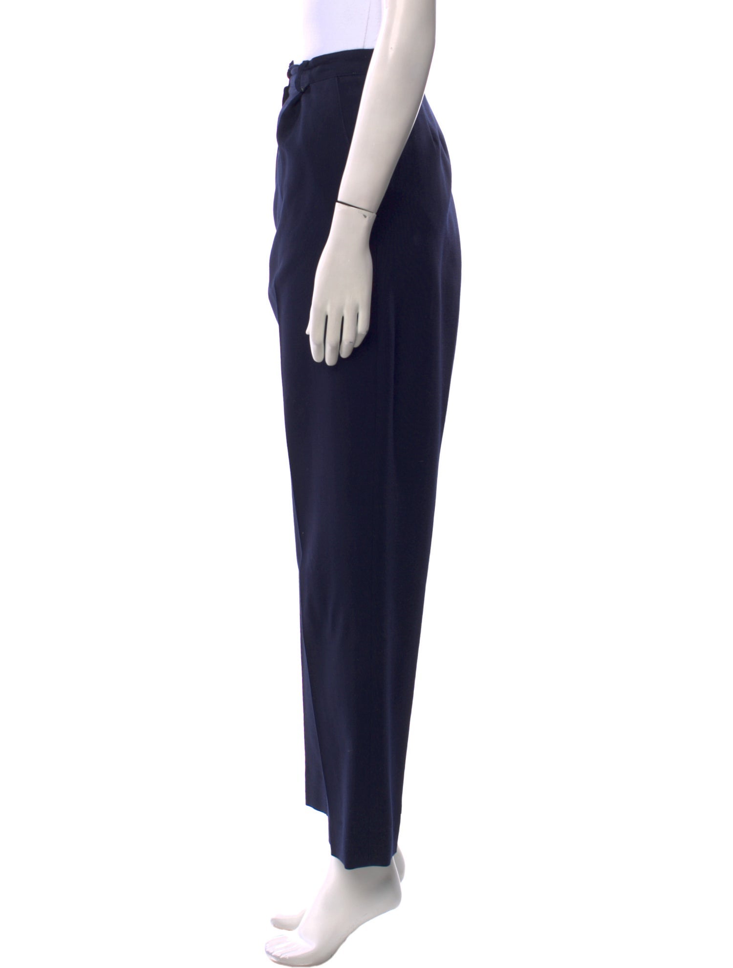 Yves Saint Laurent Wool Straight Leg Pants