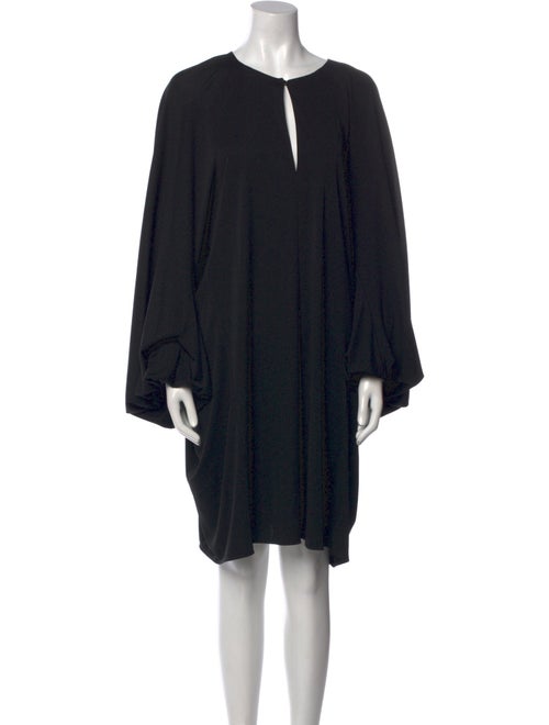 Yves Saint Laurent V-Neck Knee-Length Dress