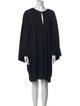 Yves Saint Laurent V-Neck Knee-Length Dress