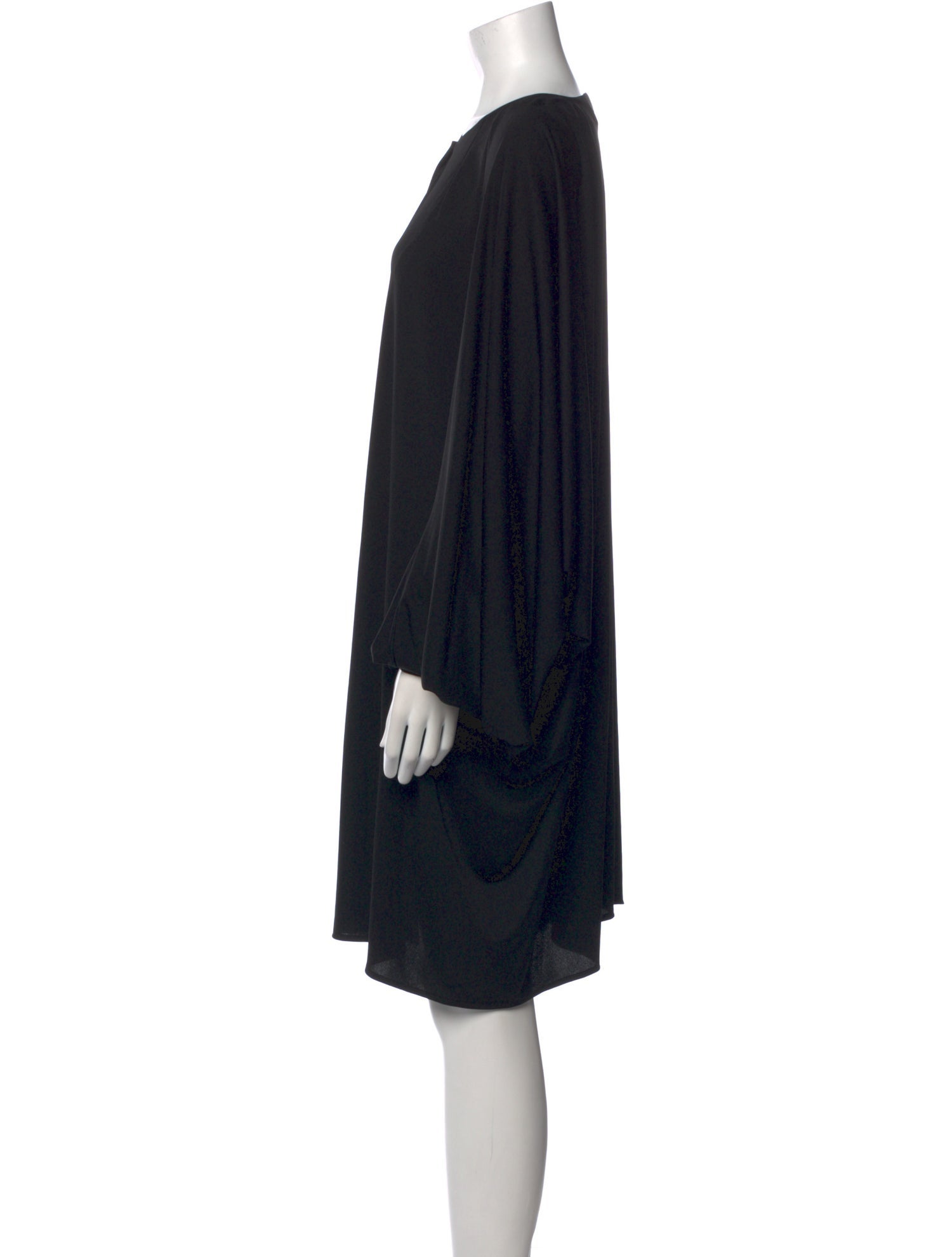 Yves Saint Laurent V-Neck Knee-Length Dress
