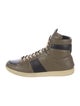 Yves Saint Laurent Leather Colorblock Pattern Sneakers