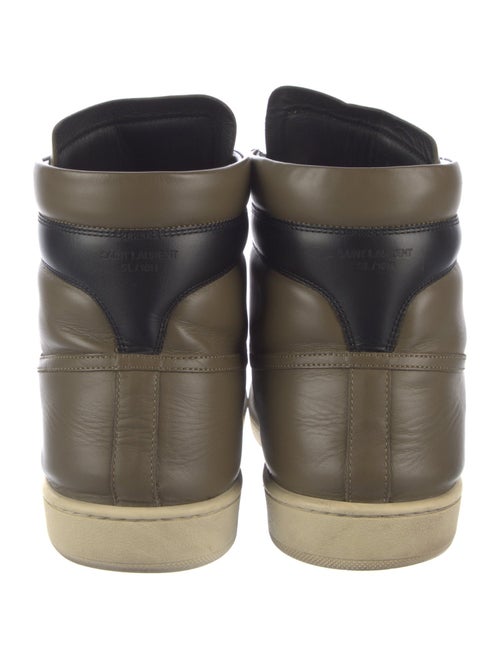 Yves Saint Laurent Leather Colorblock Pattern Sneakers