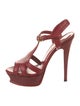 Yves Saint Laurent Rive Gauche Leather T-Strap Pumps