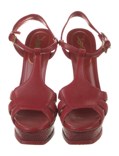 Yves Saint Laurent Rive Gauche Leather T-Strap Pumps