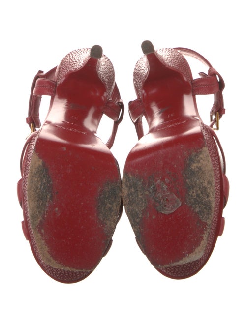 Yves Saint Laurent Rive Gauche Leather T-Strap Pumps