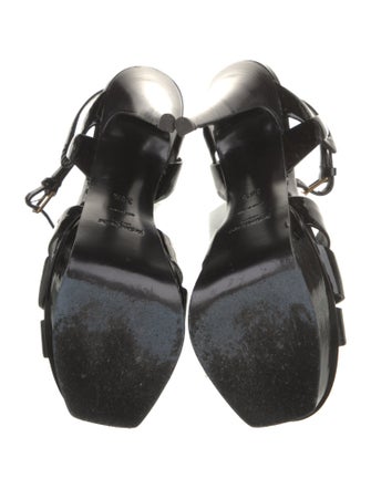 Yves Saint Laurent Patent Leather T-Strap Sandals