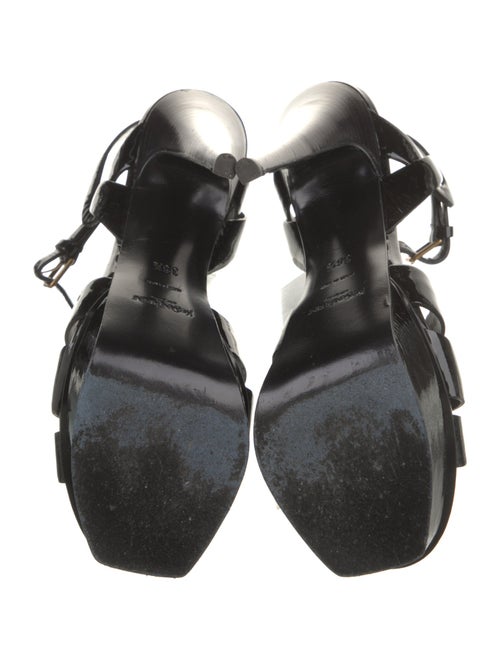 Yves Saint Laurent Patent Leather T-Strap Sandals