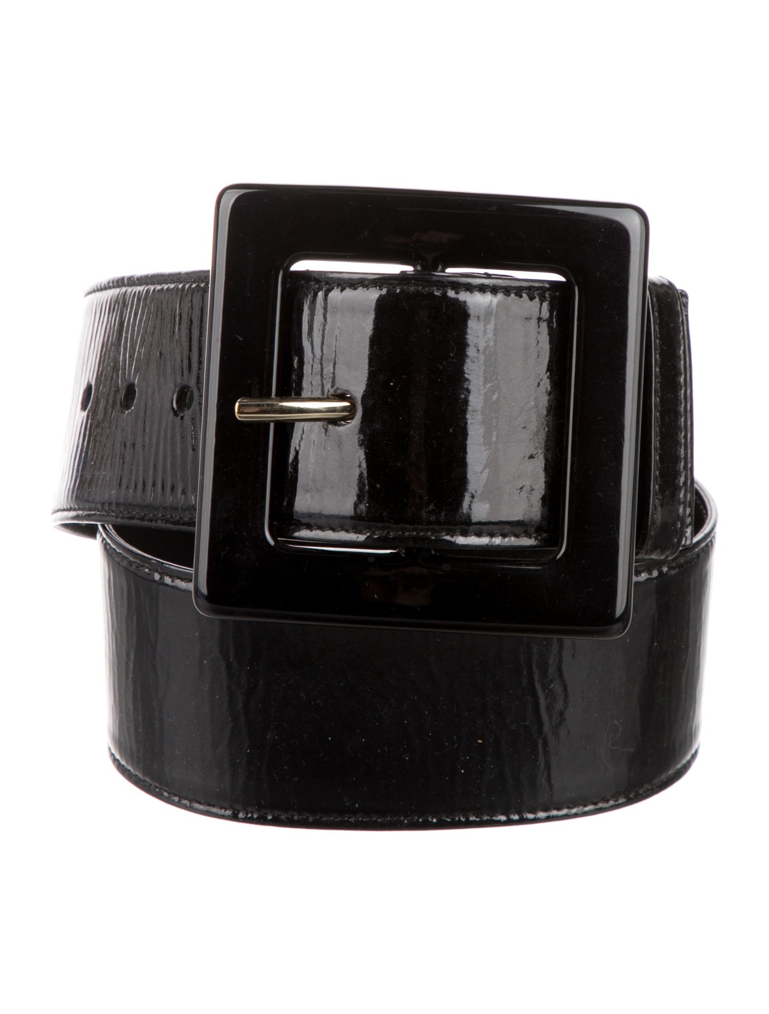 Yves Saint Laurent Wide Patent Leather Waist Belt