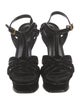 Yves Saint Laurent Suede T-Strap Sandals