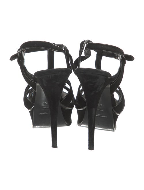 Yves Saint Laurent Suede T-Strap Sandals