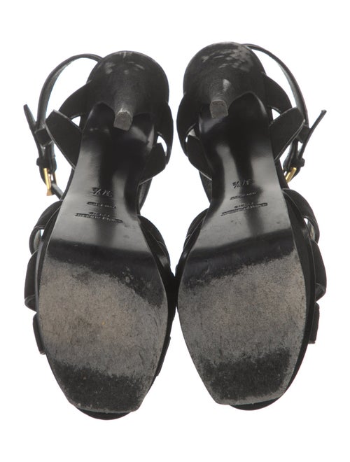 Yves Saint Laurent Suede T-Strap Sandals