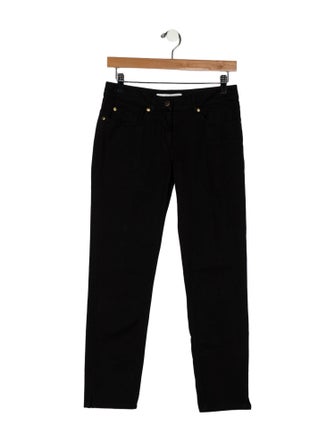 Yves Saint Laurent Mid-Rise Straight Leg Jeans