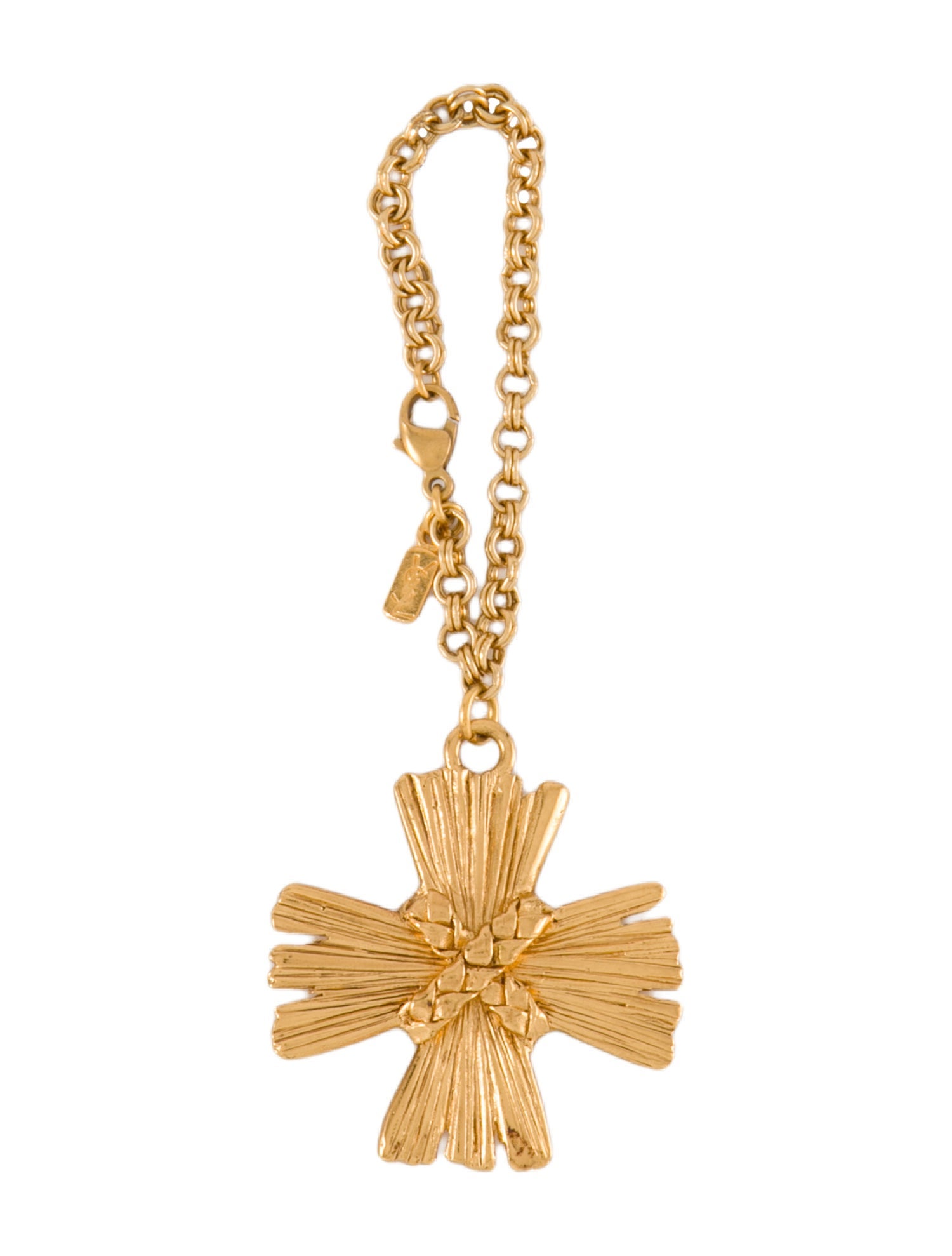 Yves Saint Laurent Gold Keychain