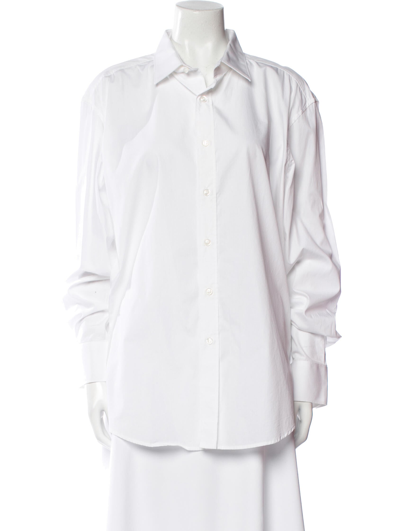 Yves Saint Laurent Long Sleeve Button-Up Top