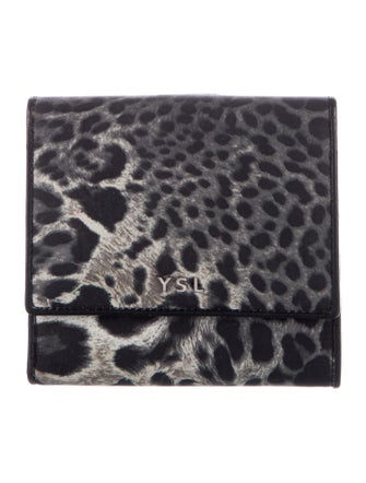 Yves Saint Laurent Animal Print Compact Wallet