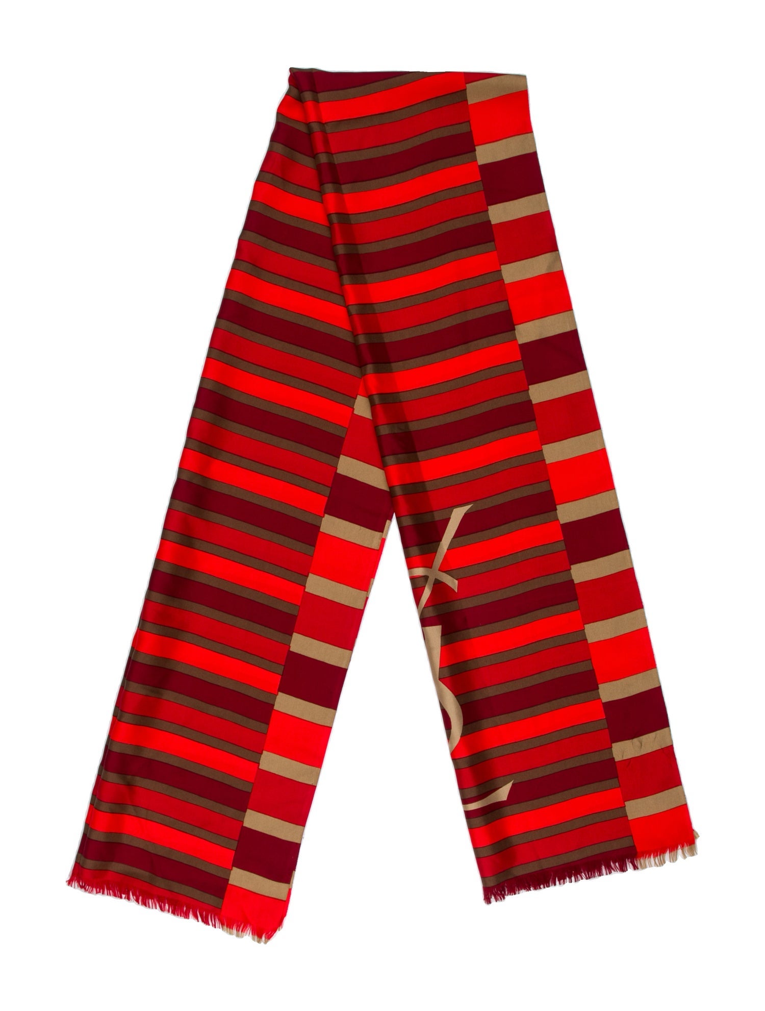 Yves Saint Laurent Striped Scarf