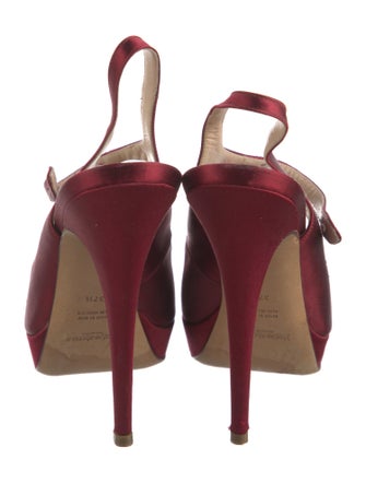Yves Saint Laurent Satin Slingback Pumps