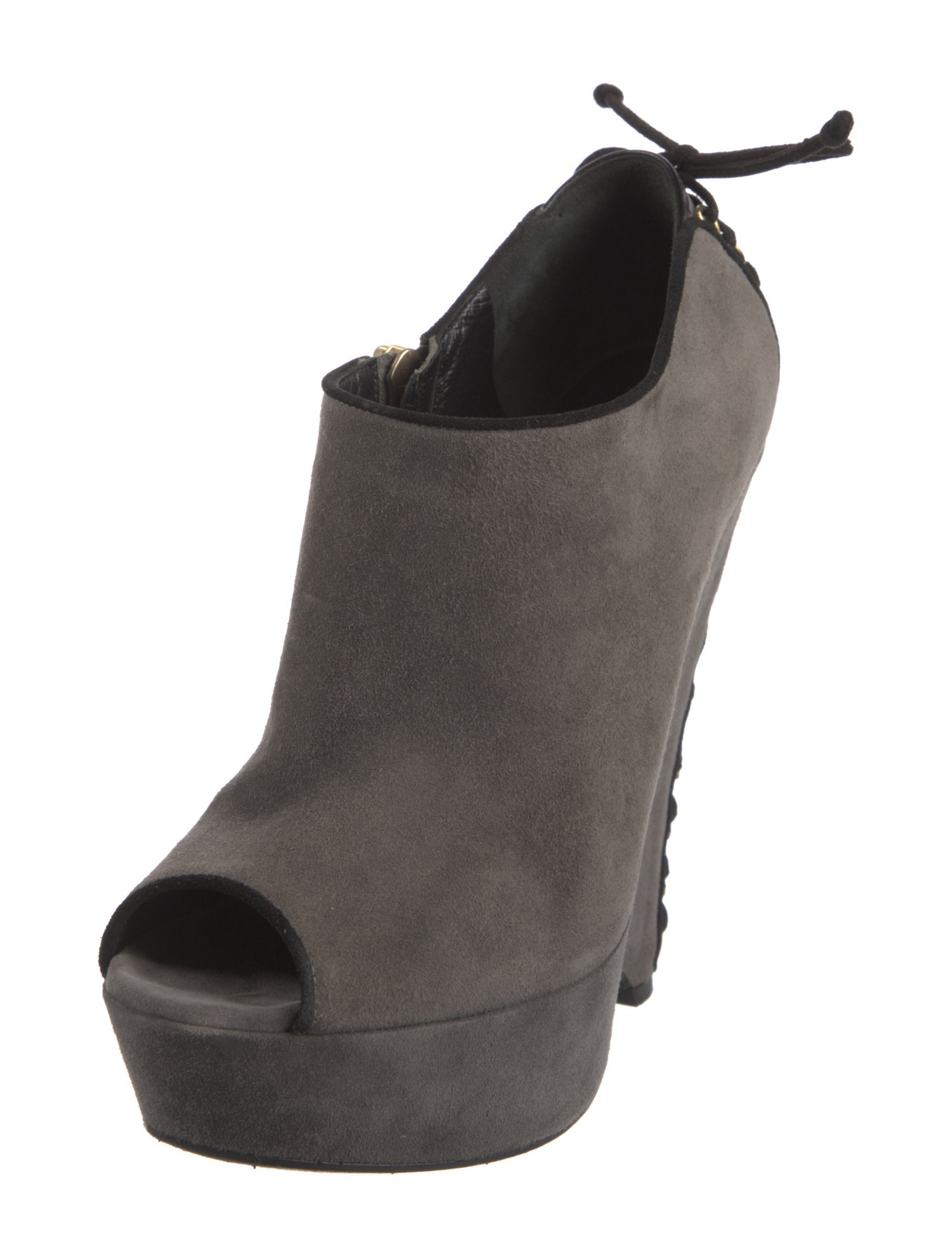 Yves Saint Laurent Suede Leather Trim Embellishment Pumps