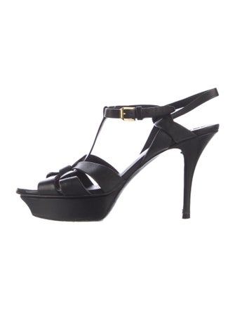 Yves Saint Laurent Leather T-Strap Sandals