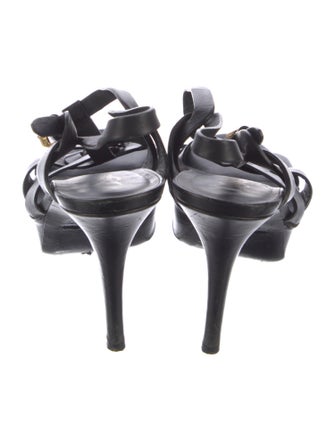 Yves Saint Laurent Leather T-Strap Sandals