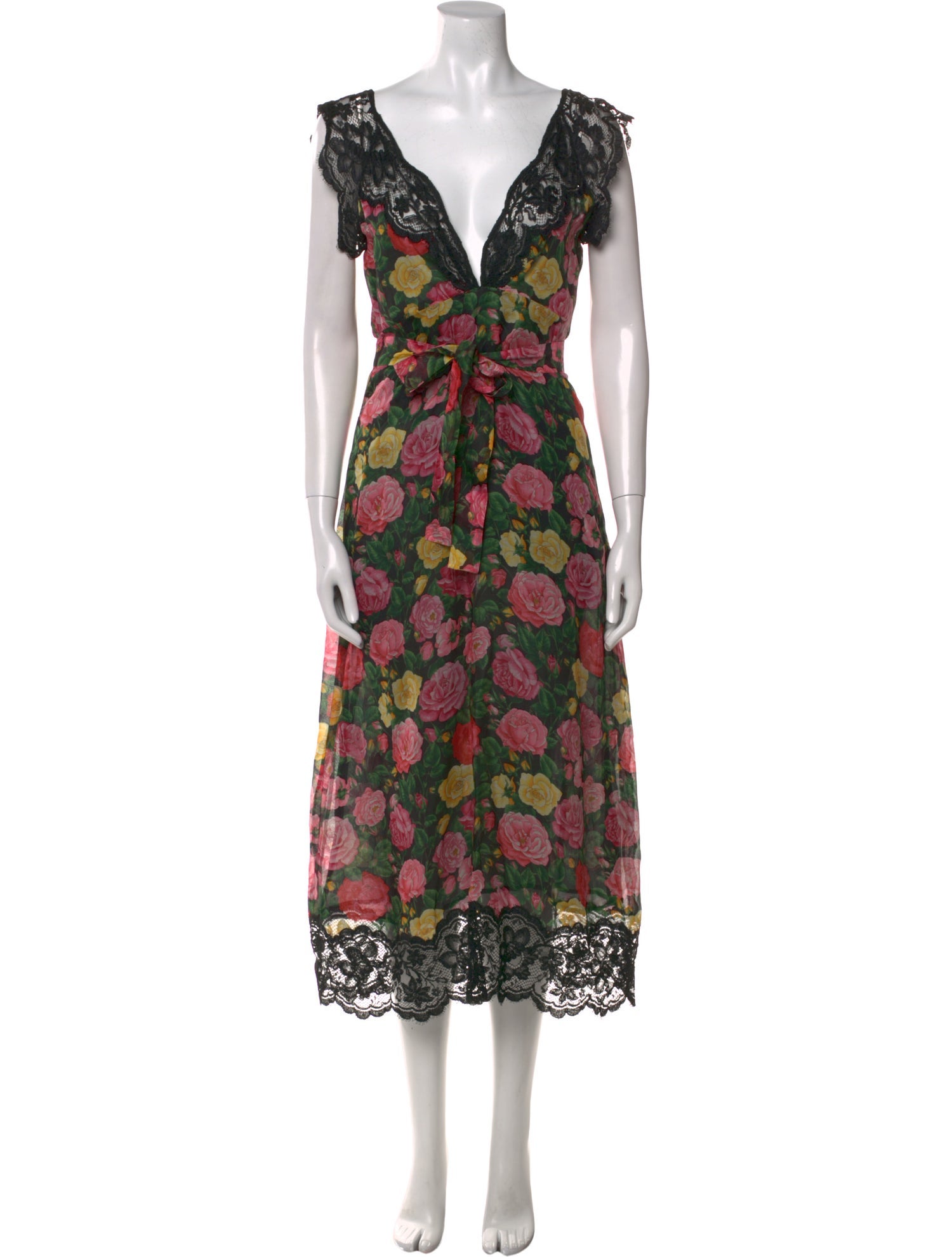 Yves Saint Laurent Silk Midi Length Dress