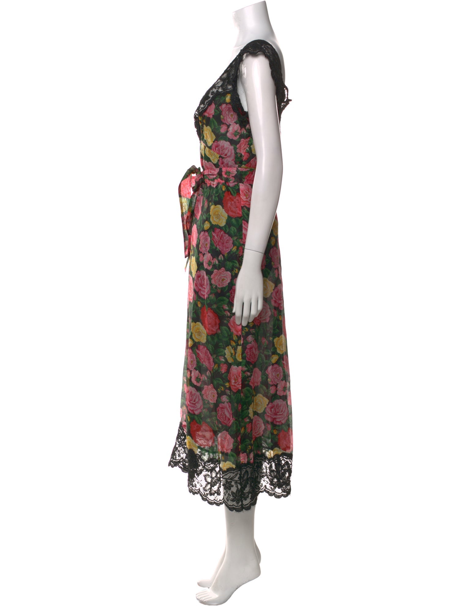 Yves Saint Laurent Silk Midi Length Dress