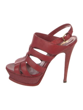 Yves Saint Laurent Leather Slingback Sandals