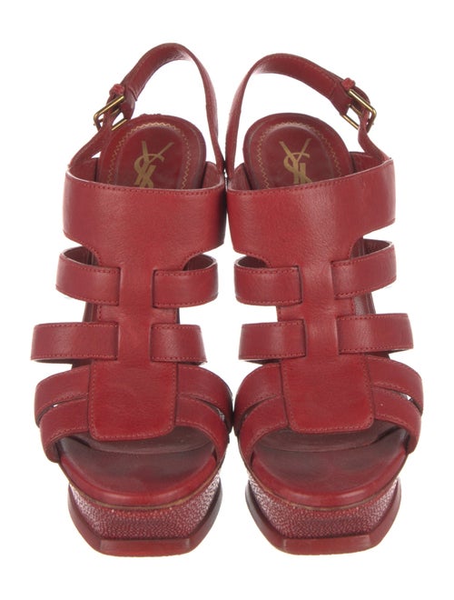 Yves Saint Laurent Leather Slingback Sandals