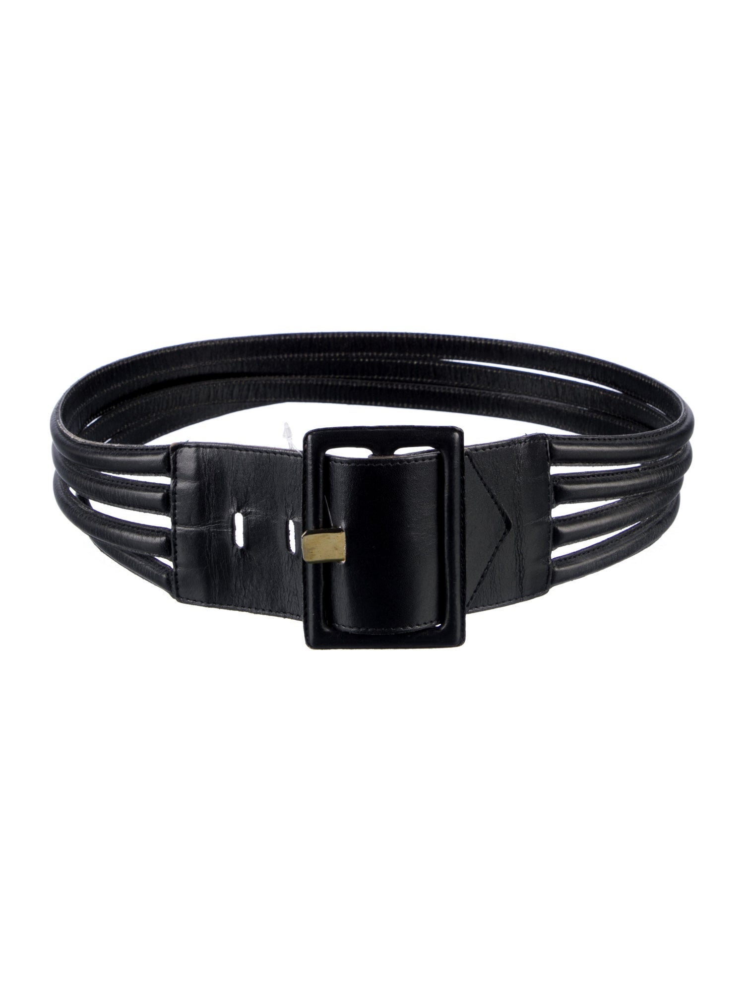 Yves Saint Laurent Wide Leather Waist Belt