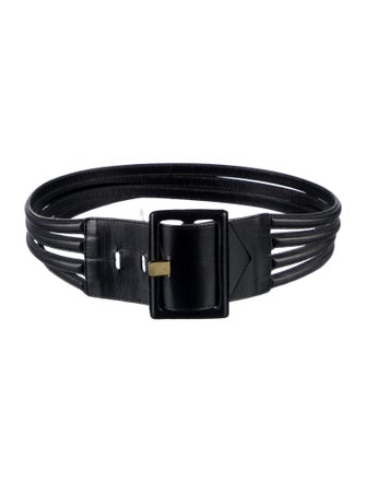 Yves Saint Laurent Wide Leather Waist Belt