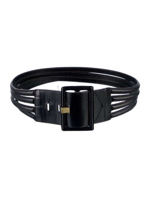 Yves Saint Laurent Wide Leather Waist Belt