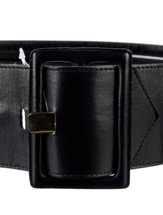 Yves Saint Laurent Wide Leather Waist Belt