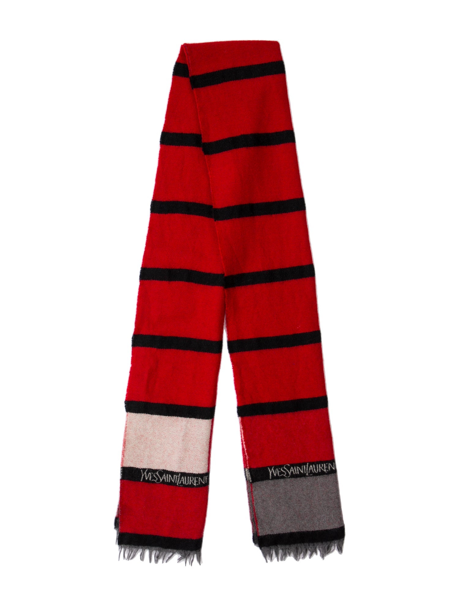 Yves Saint Laurent Striped Scarf