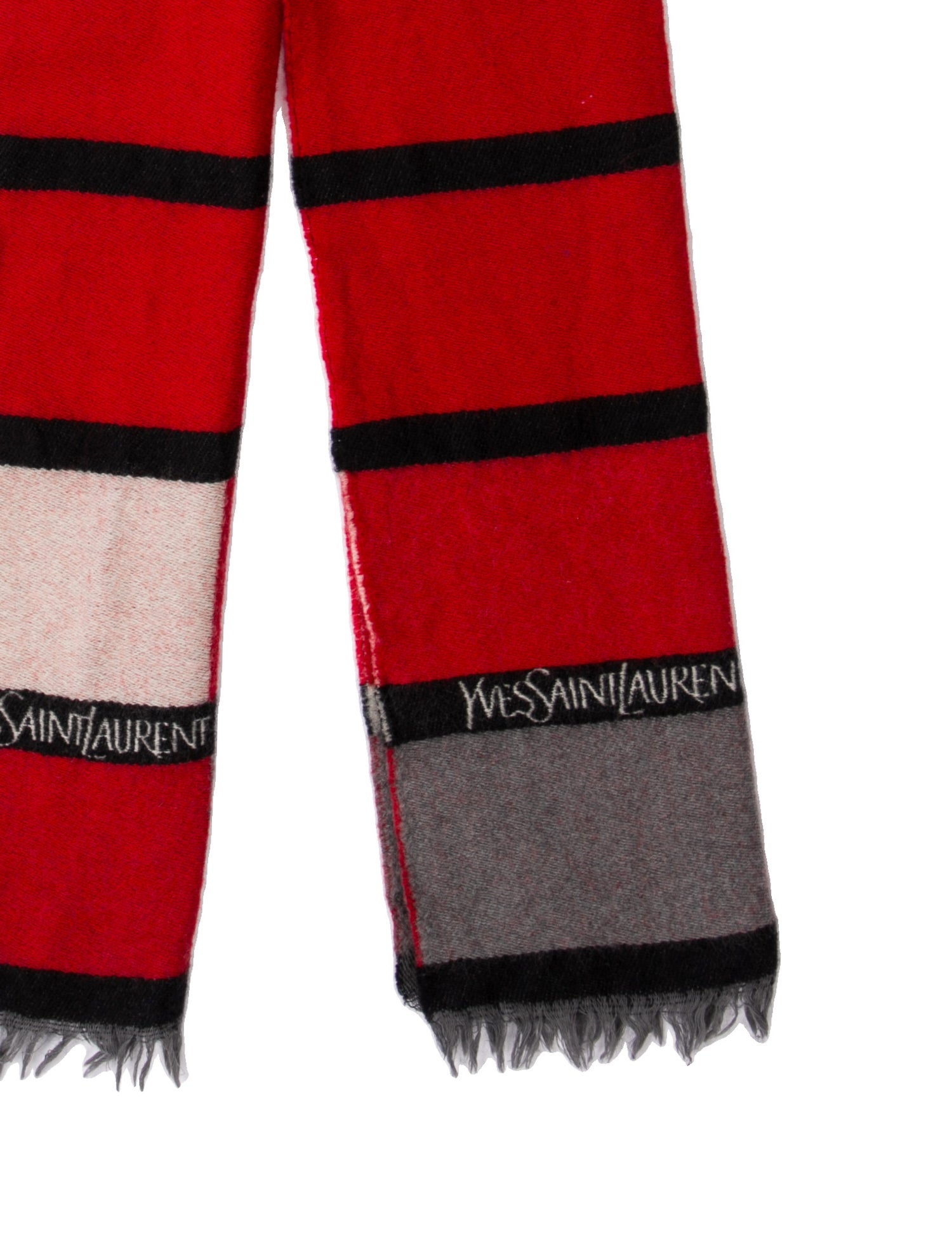 Yves Saint Laurent Striped Scarf