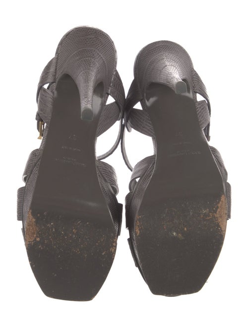 Yves Saint Laurent Lizard T-Strap Sandals