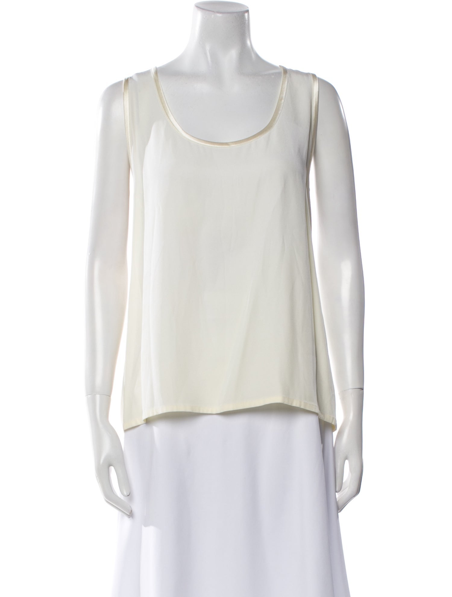 Yves Saint Laurent Silk Scoop Neck Top